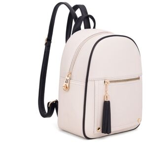 MONTANAWEST, Anti-theft Backpack With Secure Zipper And Tassel, Biege And Black